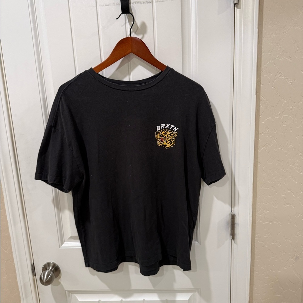 Brixton Tiger Logo T-Shirt Black XS Short Sleeve Graphic Tee